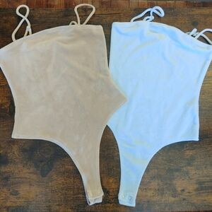 BUNDLE 2 Forever 21 velour thong body suits